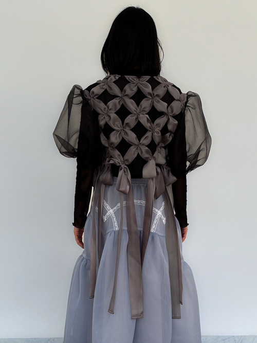 ribbon bolero blouse