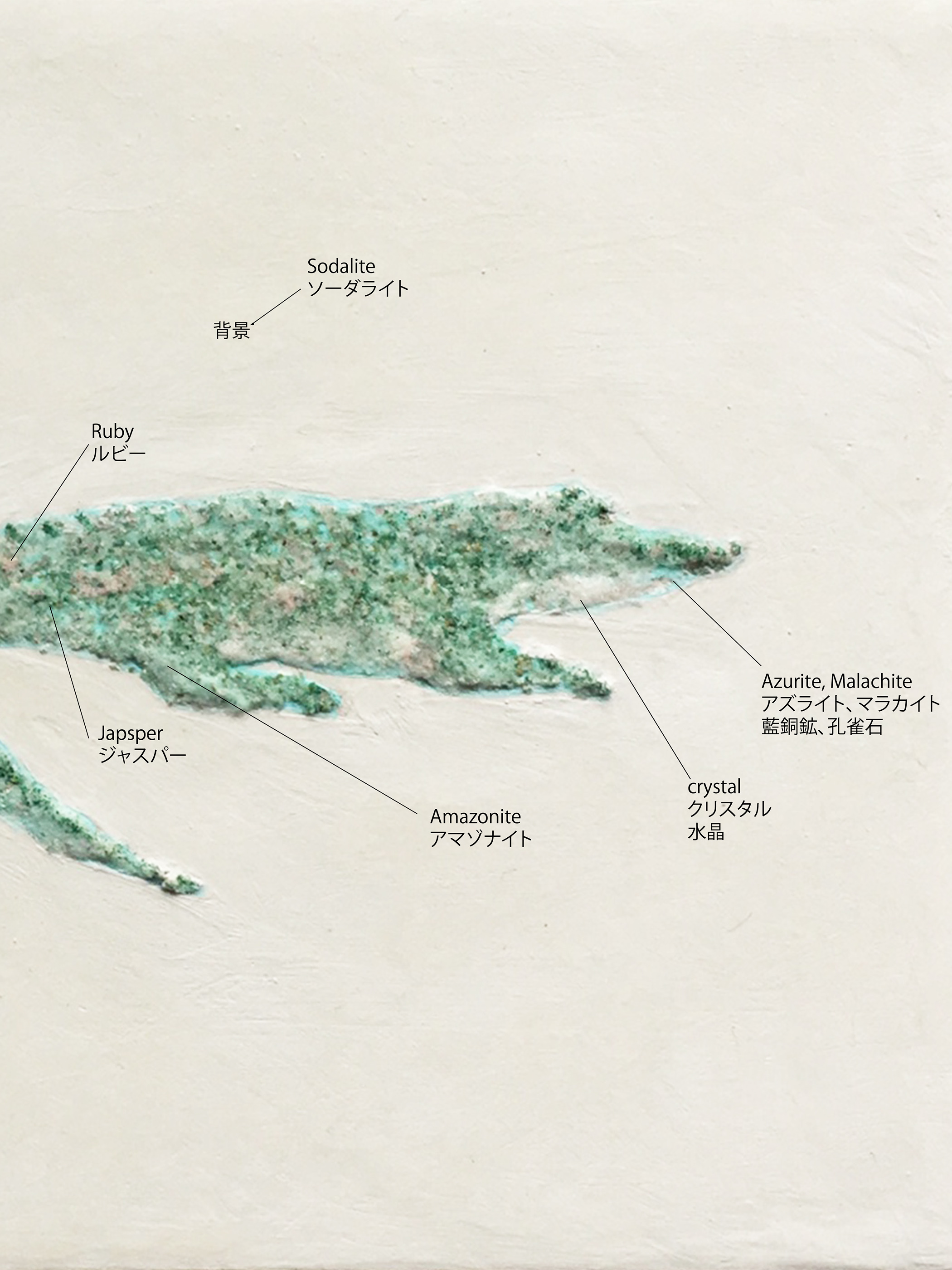 日本画 matsuoikuko | ワニ 日本画
