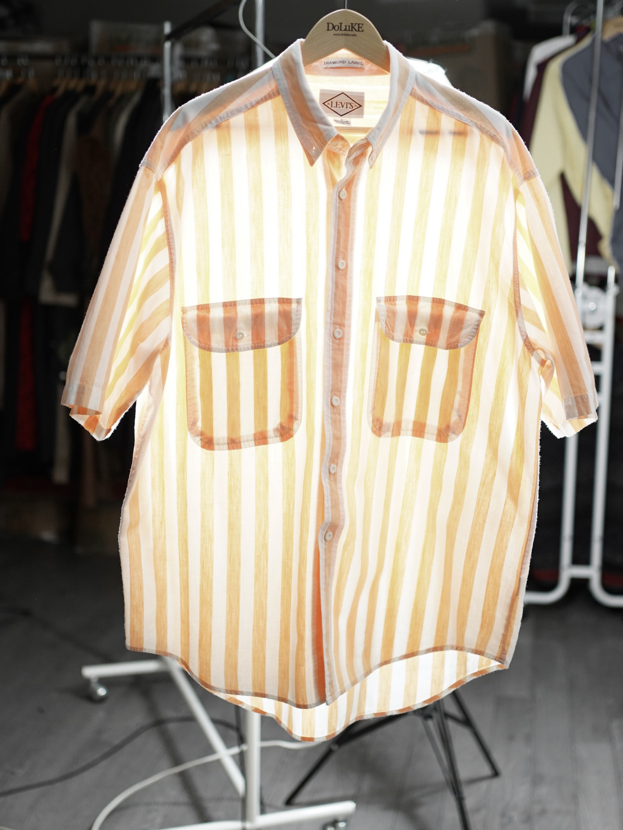 1980's Levi's Diamond Label B.D stripe shirts/Made in Hong Kong