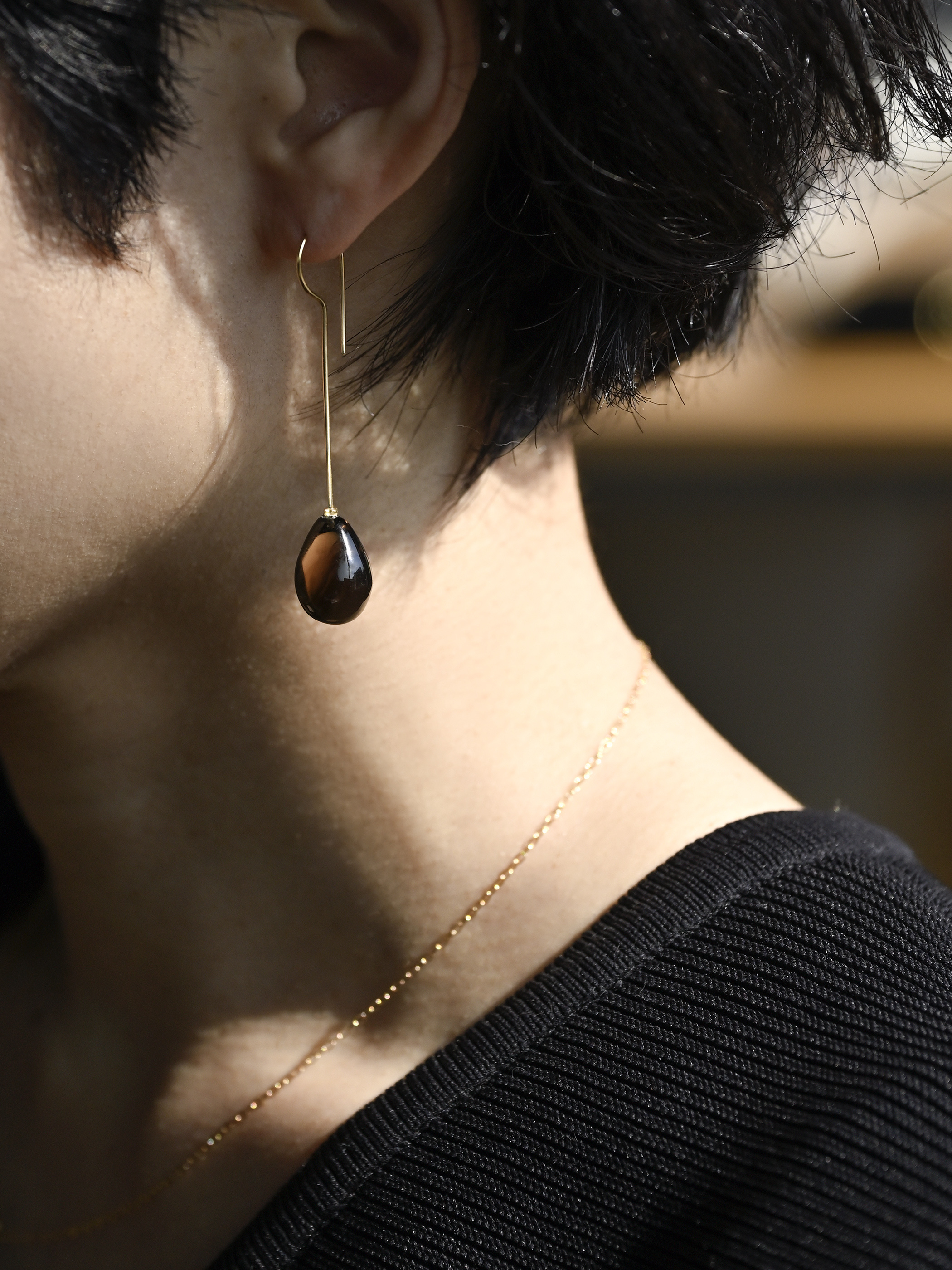 su official online shop | Baroque stone スモーキークォーツ ピアス