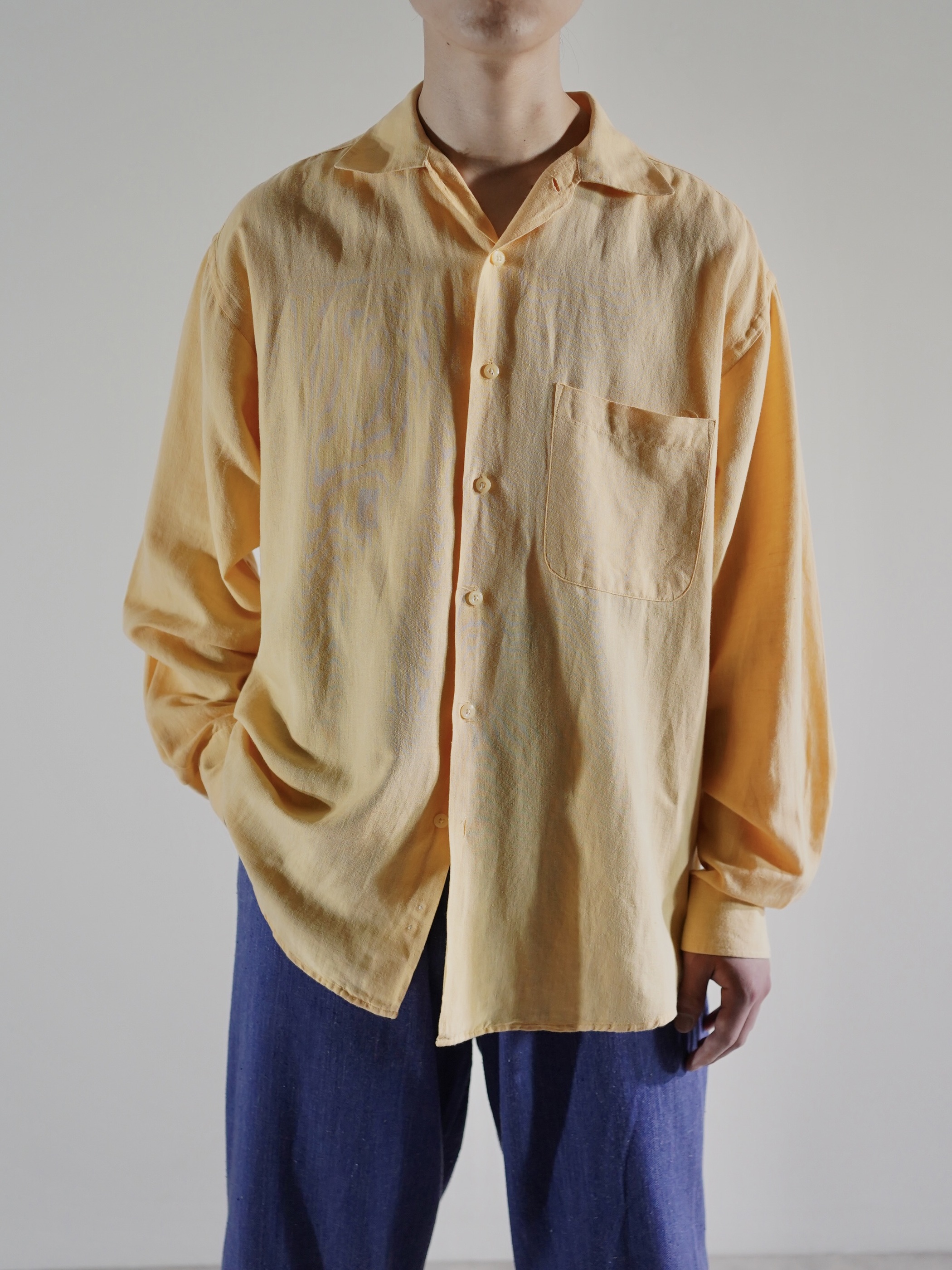 J.RIGGINGS Shark collar Linen cotton shirt