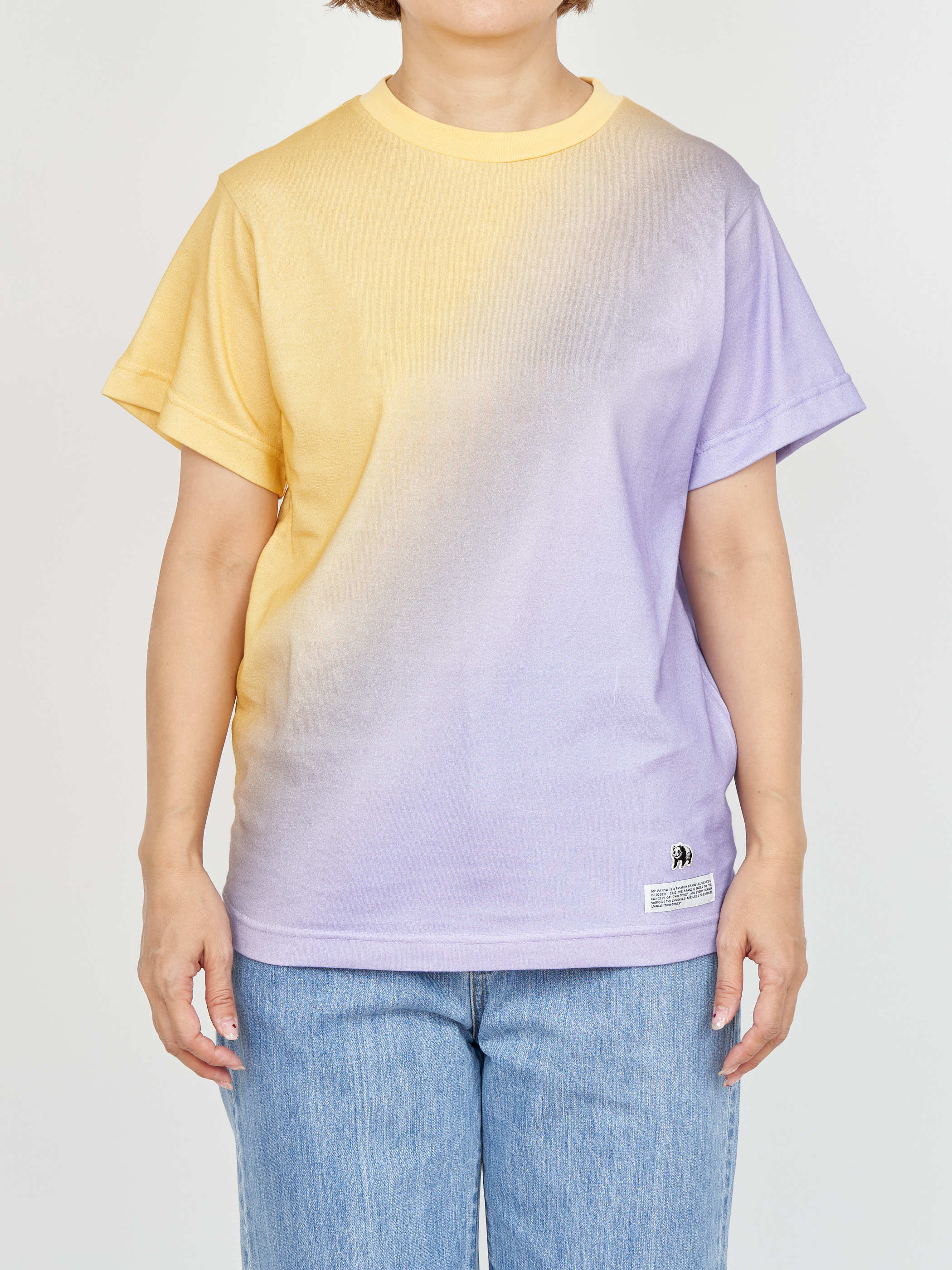 【受注商品】gradation t-shirt・YELLOW×LAVENDER