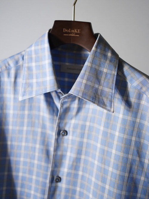 Ermenegildo Zegna Cotton 隠しB.D. dress shirt / Made in Turkey