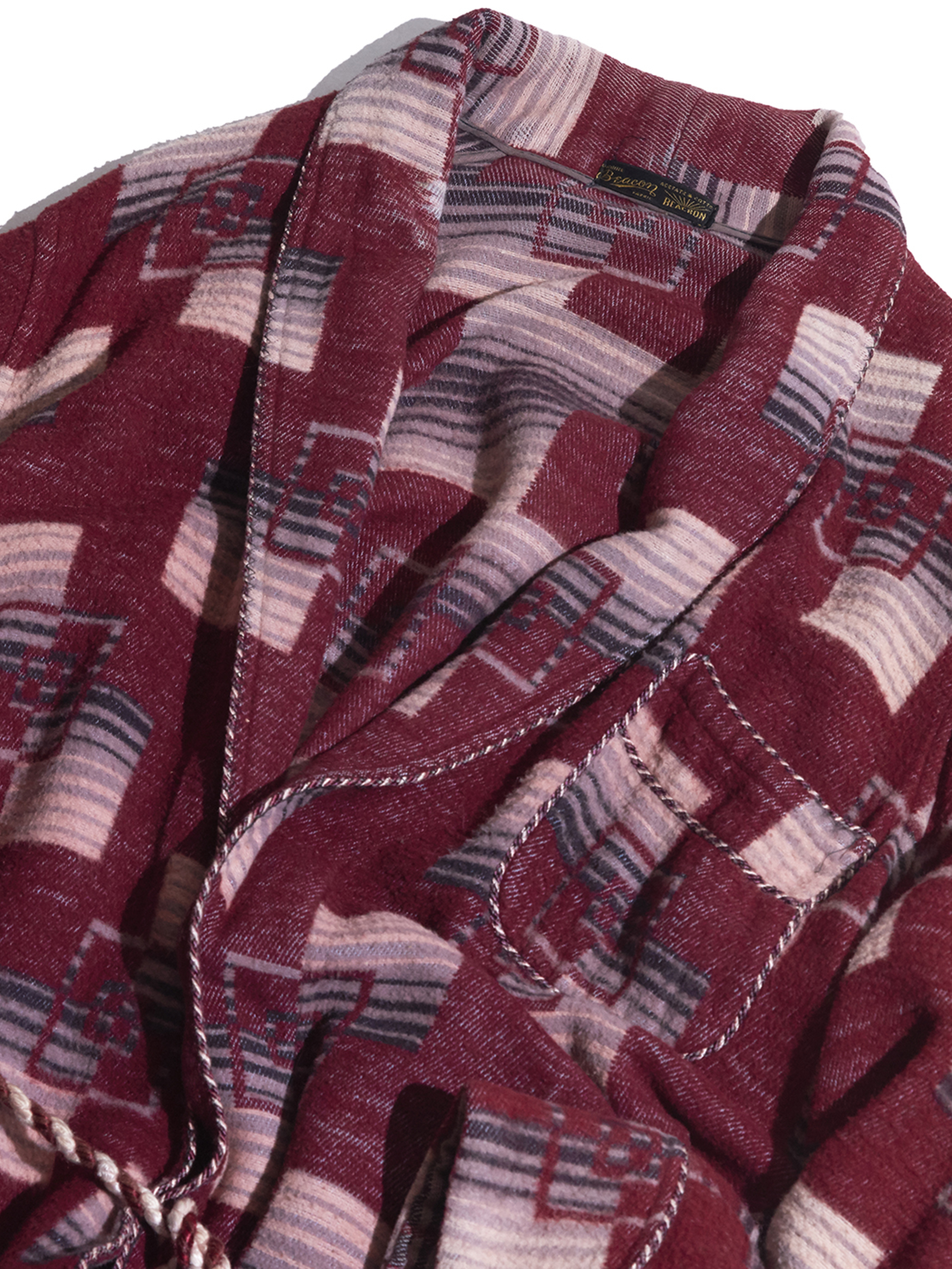 1940s "Beacon" blanket gown -BURGANDY-