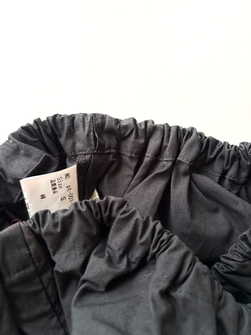 シンプルワイドパンツ２　黒