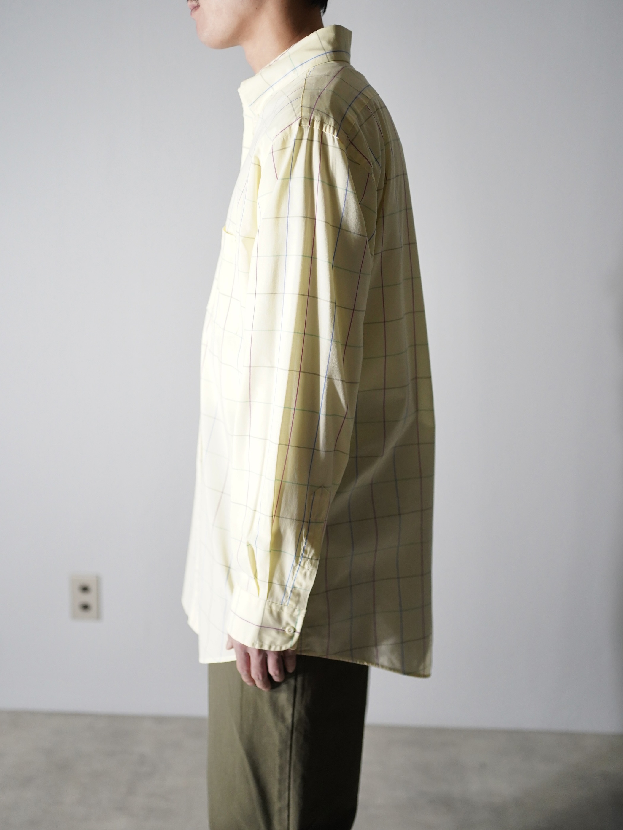 1990's LANDS' END B.D. Cotton dress shirt / Made in Hong Kong