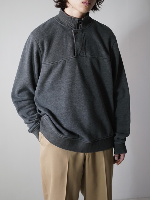 ORIVS Flap half-zip design sweat shirts