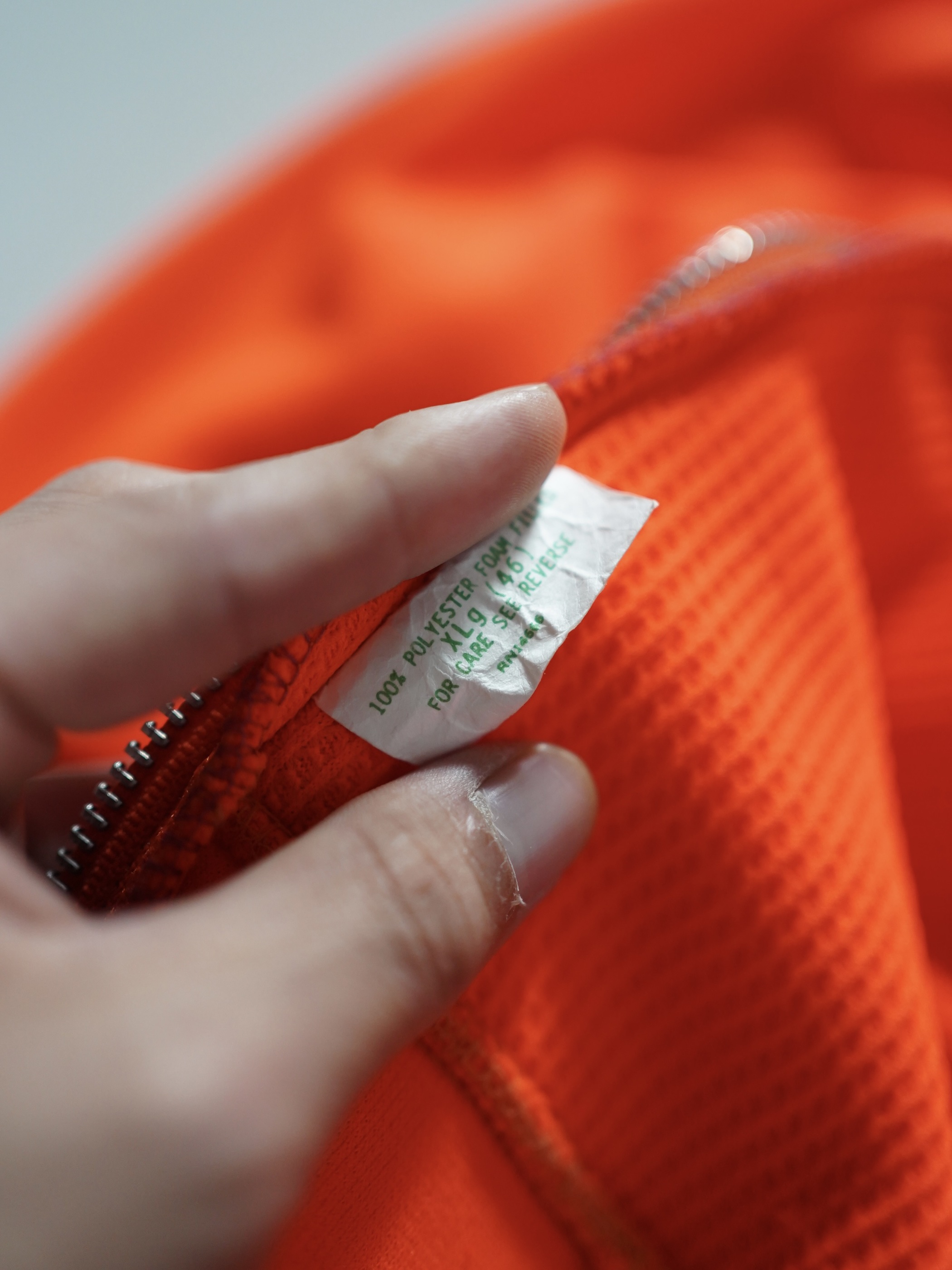 1980's~ Mesh lining poly sweat zip hoodie 