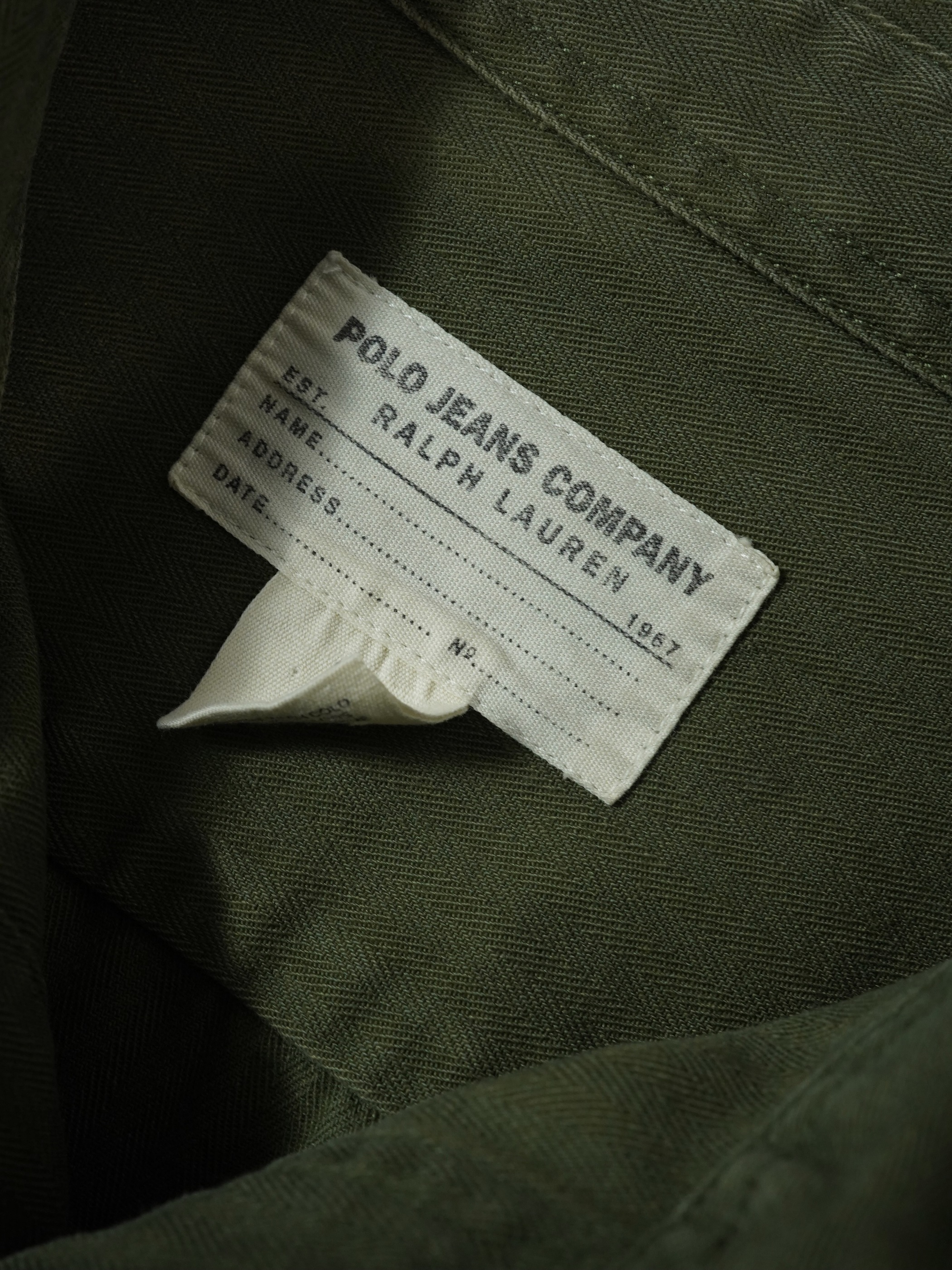 1990's POLO JEANS CO Military Utility shirts / Made in Hong Kong