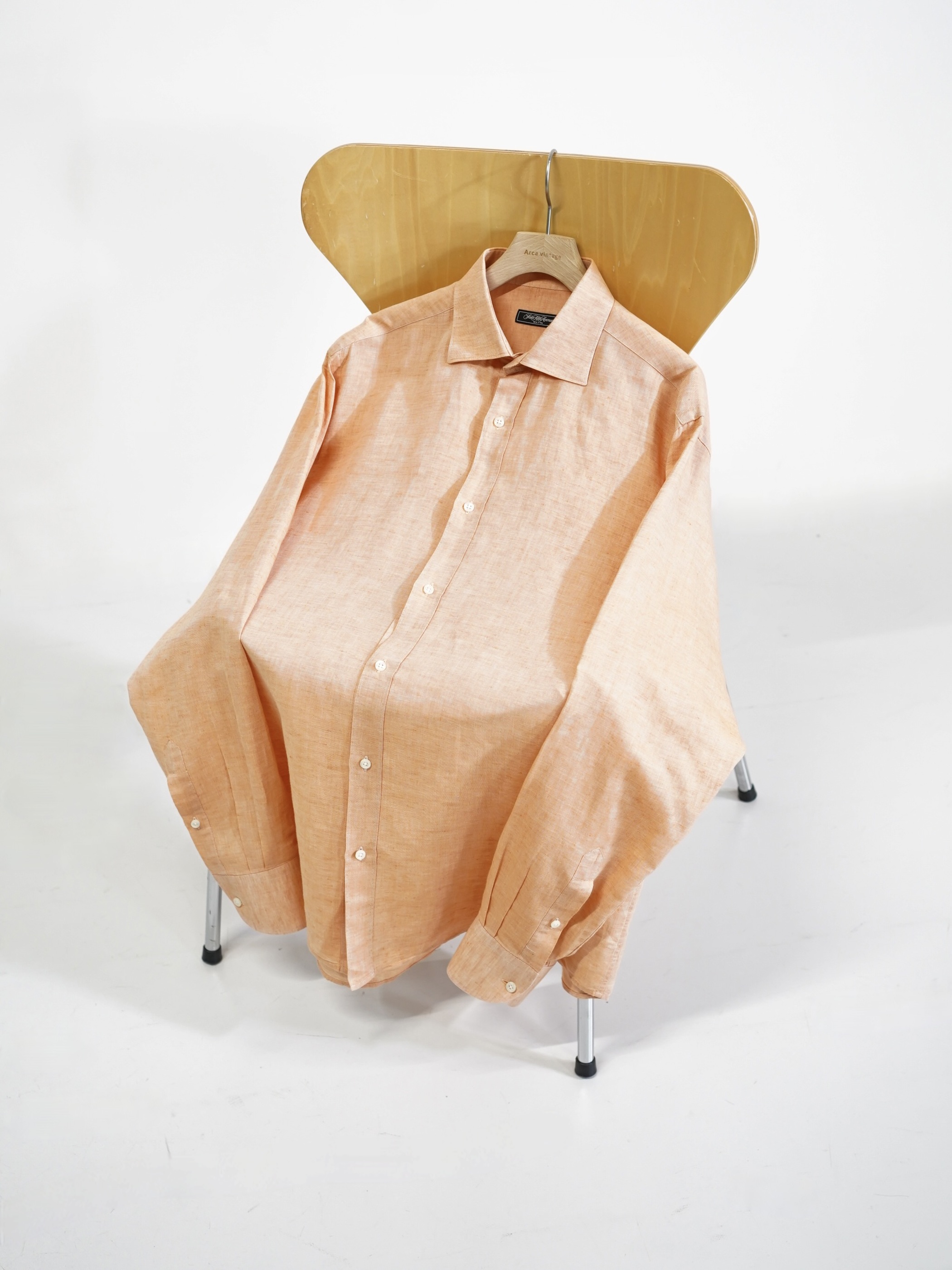 Saks Fifth Avenue Linen cotton Dress shirt / Made in Turkey