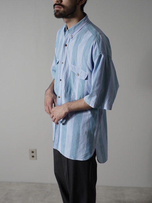 THE ORIGINAL Blueprint Label Design stripe B.D. shirts