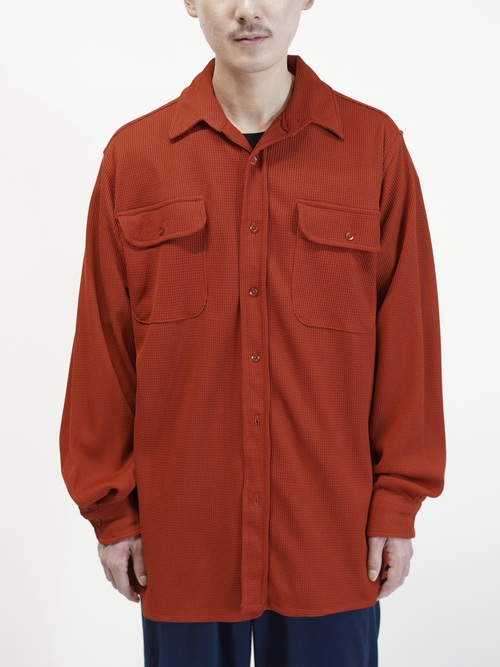 1990's HABAND Poly 100% waffle fabric L/S shirt