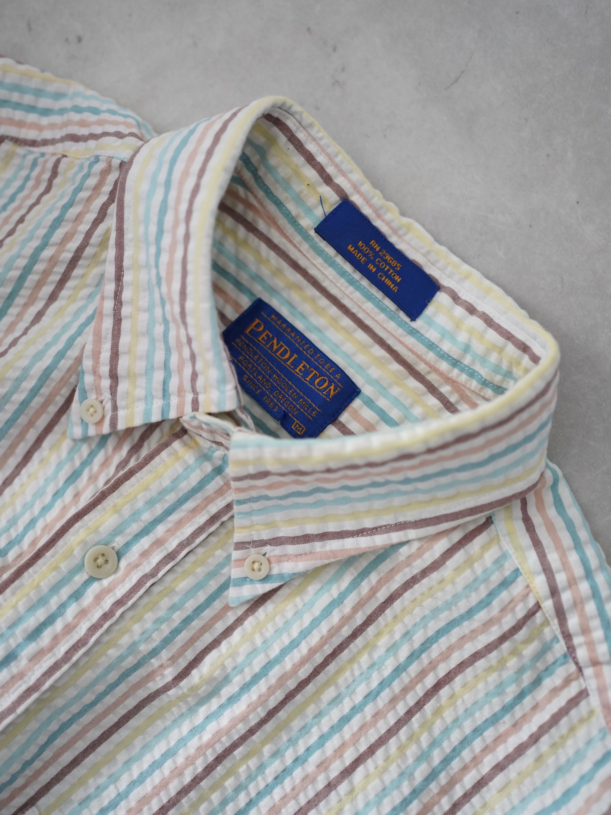 PENDLETON Seersucker B.D. stripe shirts