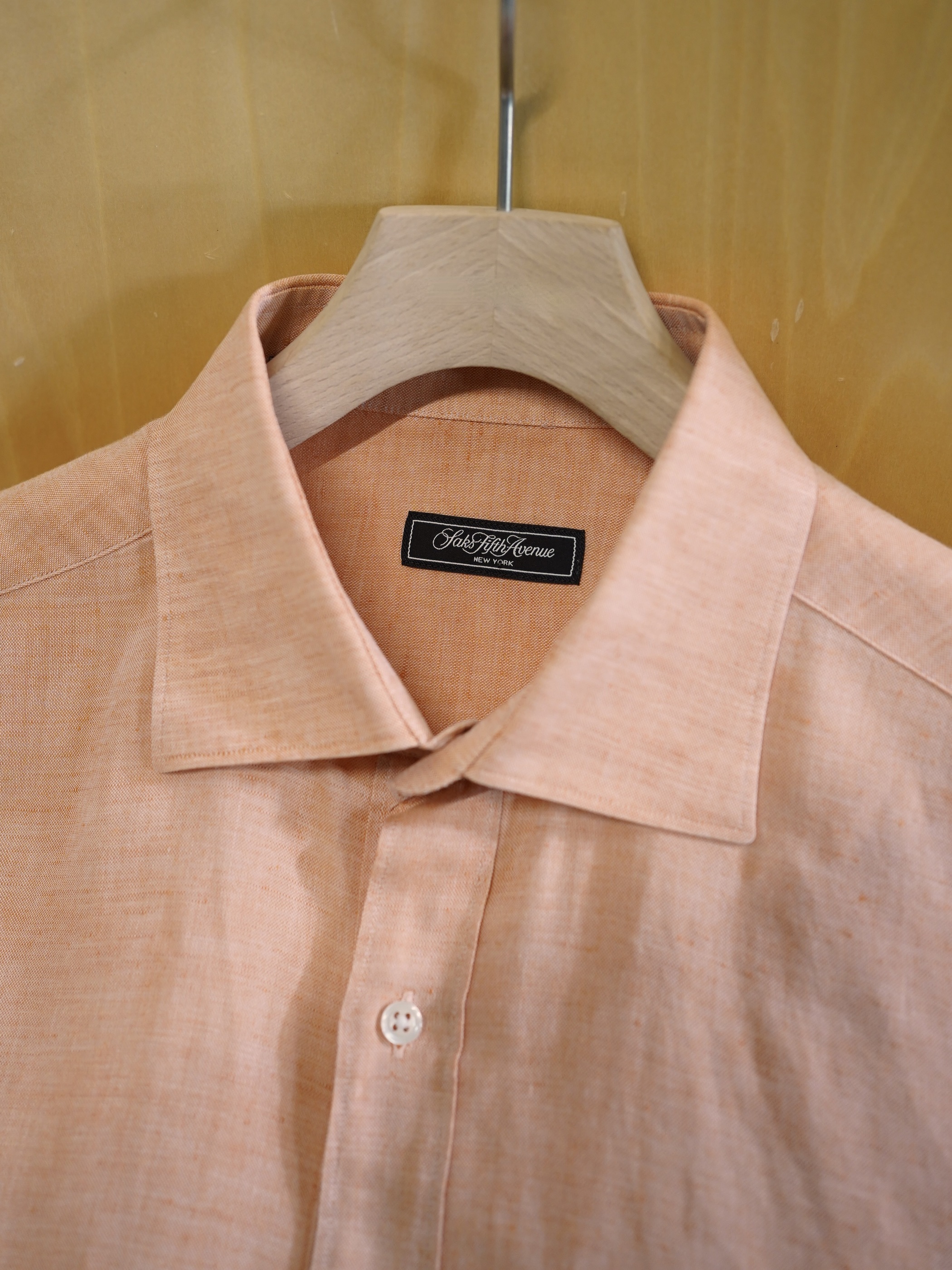 Saks Fifth Avenue Linen cotton Dress shirt / Made in Turkey