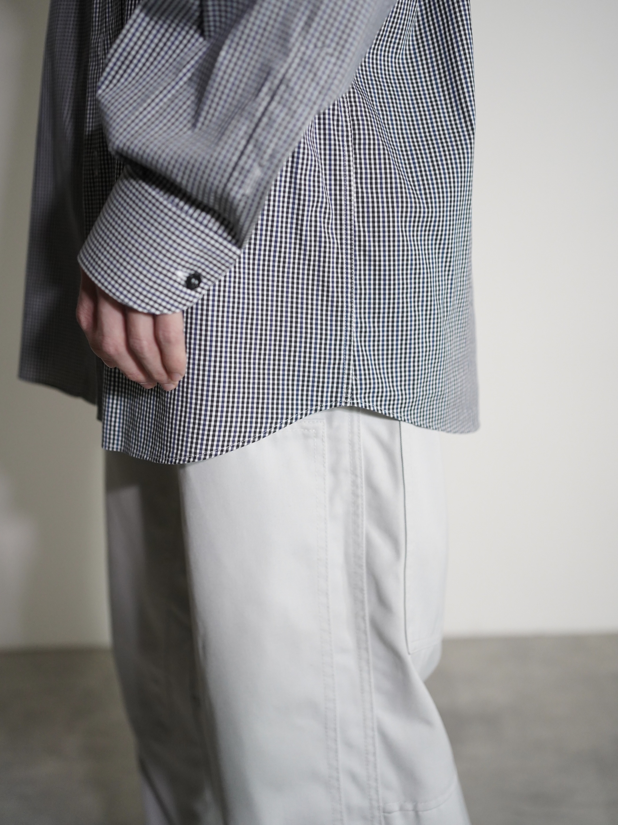 St Croix 3-tone gingham check cotton L/S dress shirt