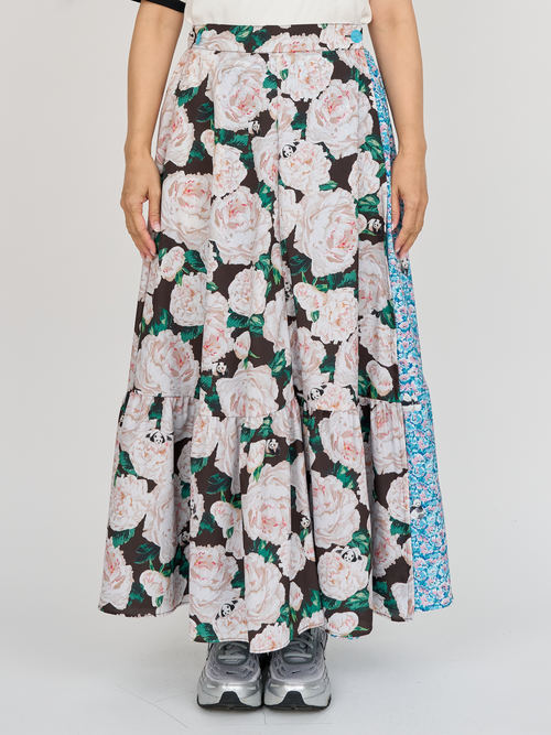 【受注商品】2way wrap skirt・BLUE×BLACK