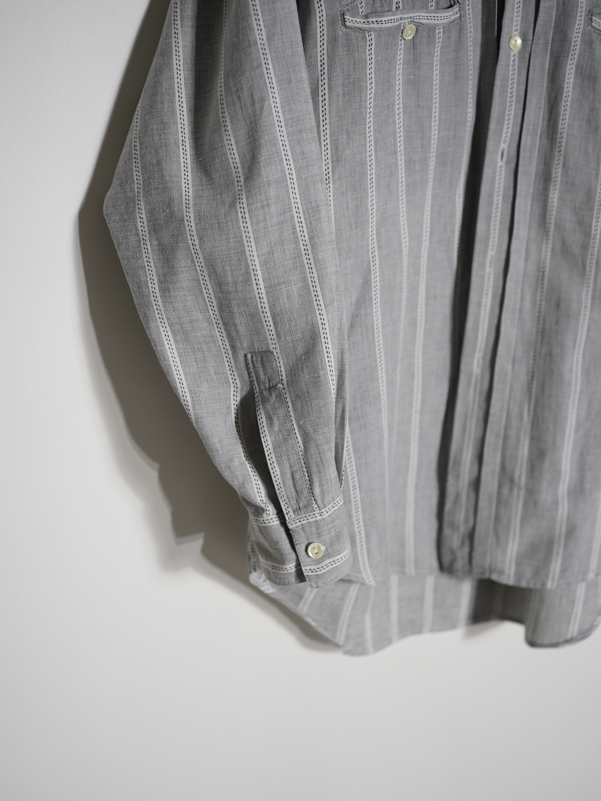 1990's- Levi's Pleats front Cotton Stripe shirt / Made in India
