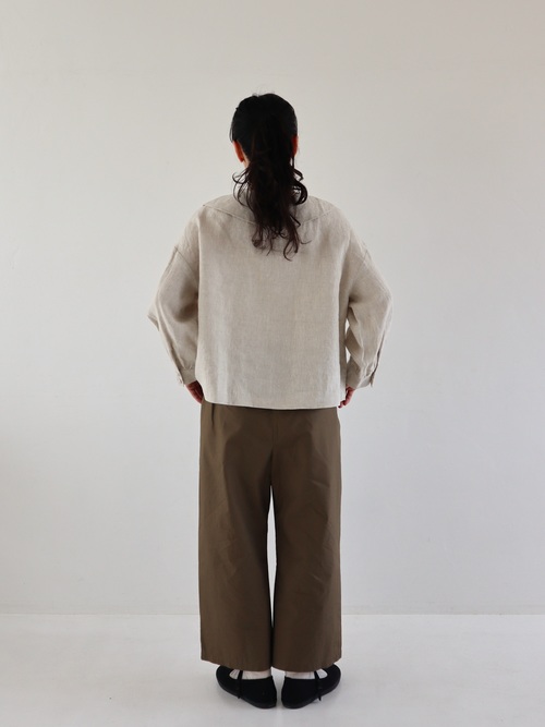 シンプルワイドパンツ２　カーキ