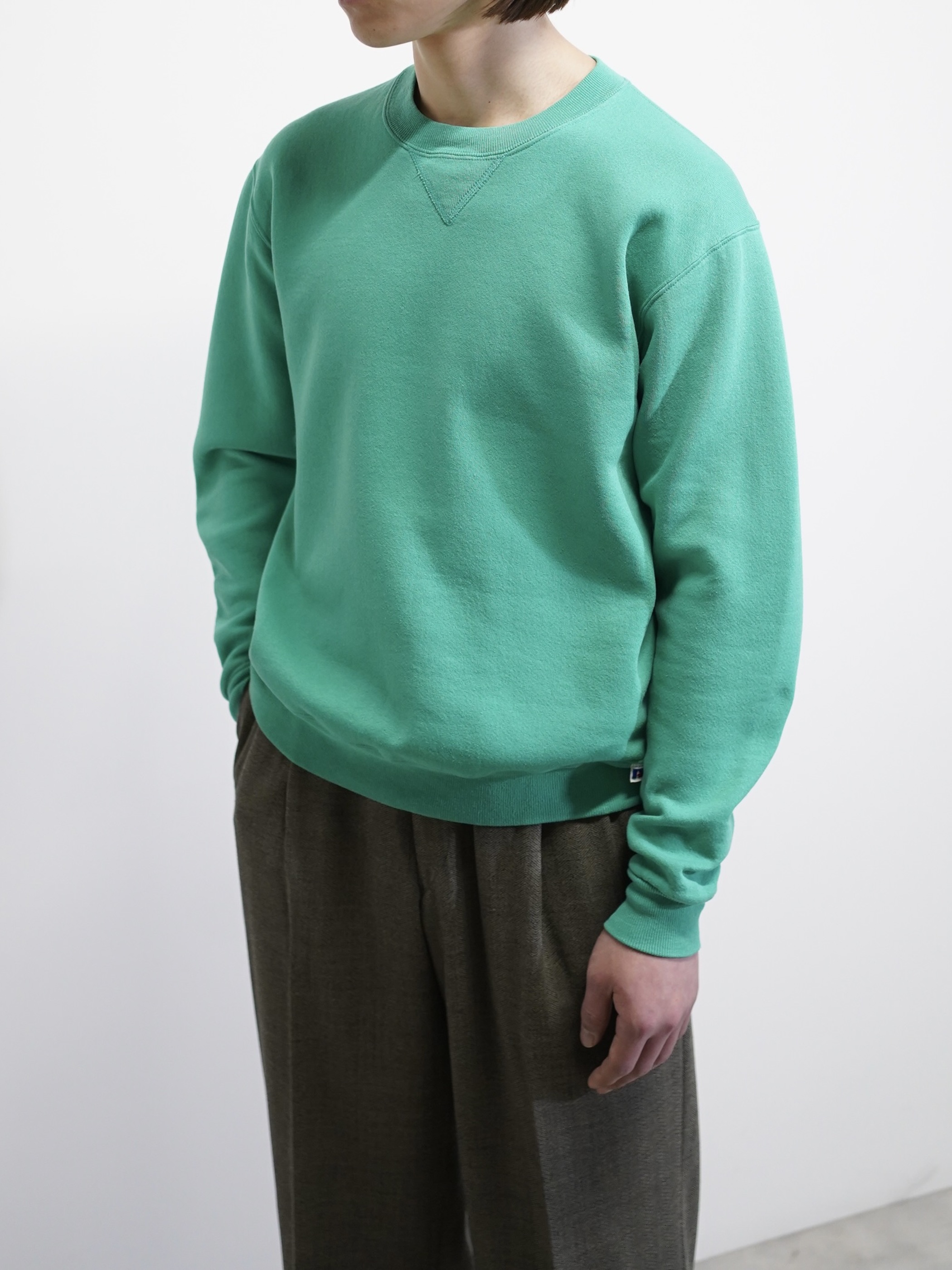 1990's RUSSELL ATHLETIC Plain sweat shirts/Made in USA