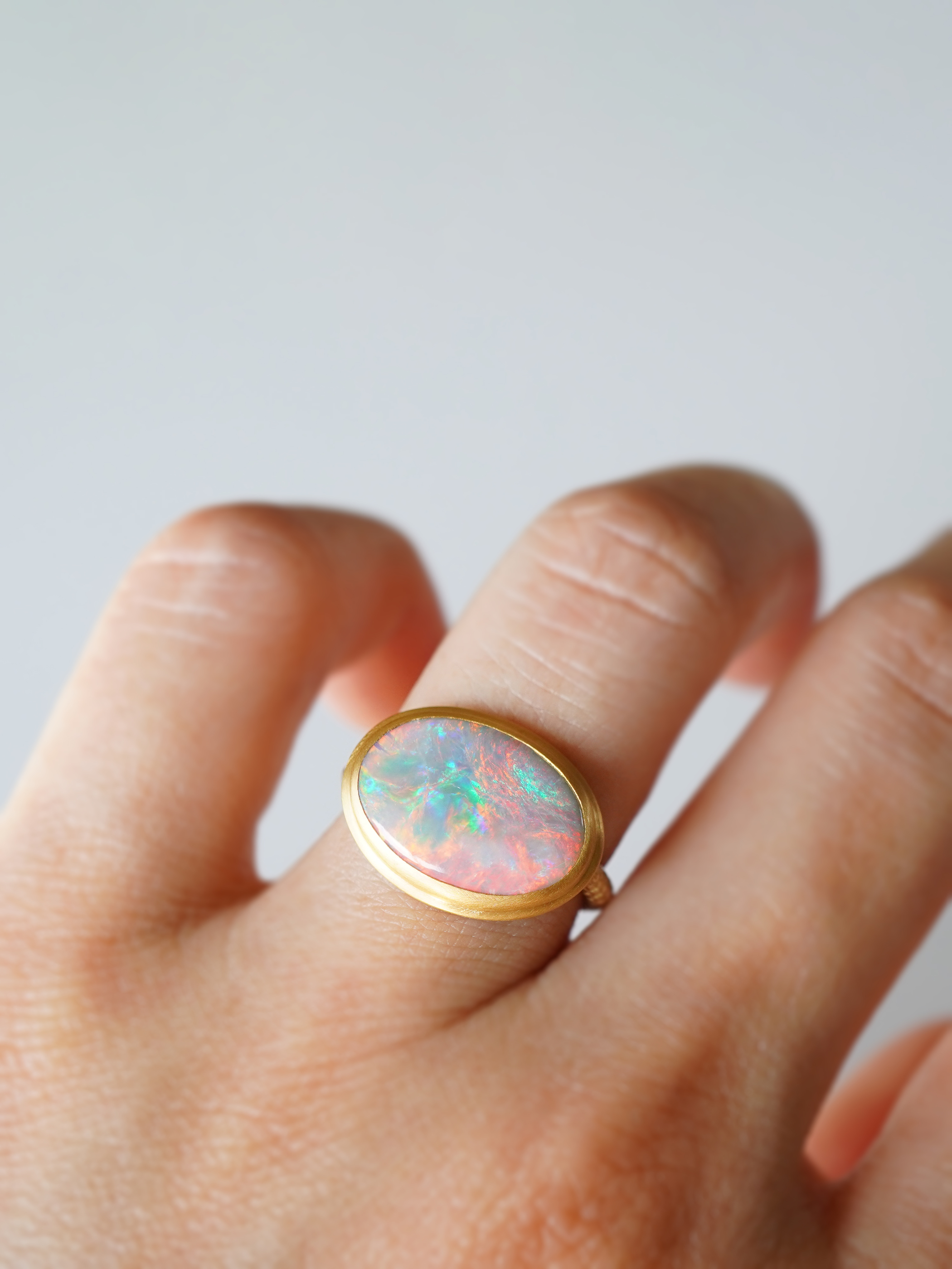 Talkative Online Shop Limited Piece Ring Semi Black Opal