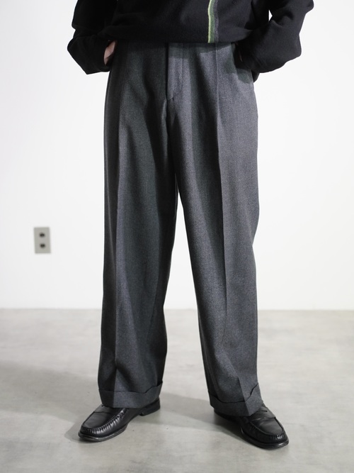 1980's METROPOLITAN VIEW for Litanus Pure virgin wool 2tuck dress trousers/Made in Italy