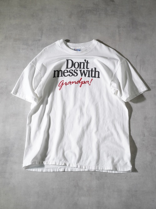 1990's Don't mess with grandpa! Print T-shirt / Made in USA
