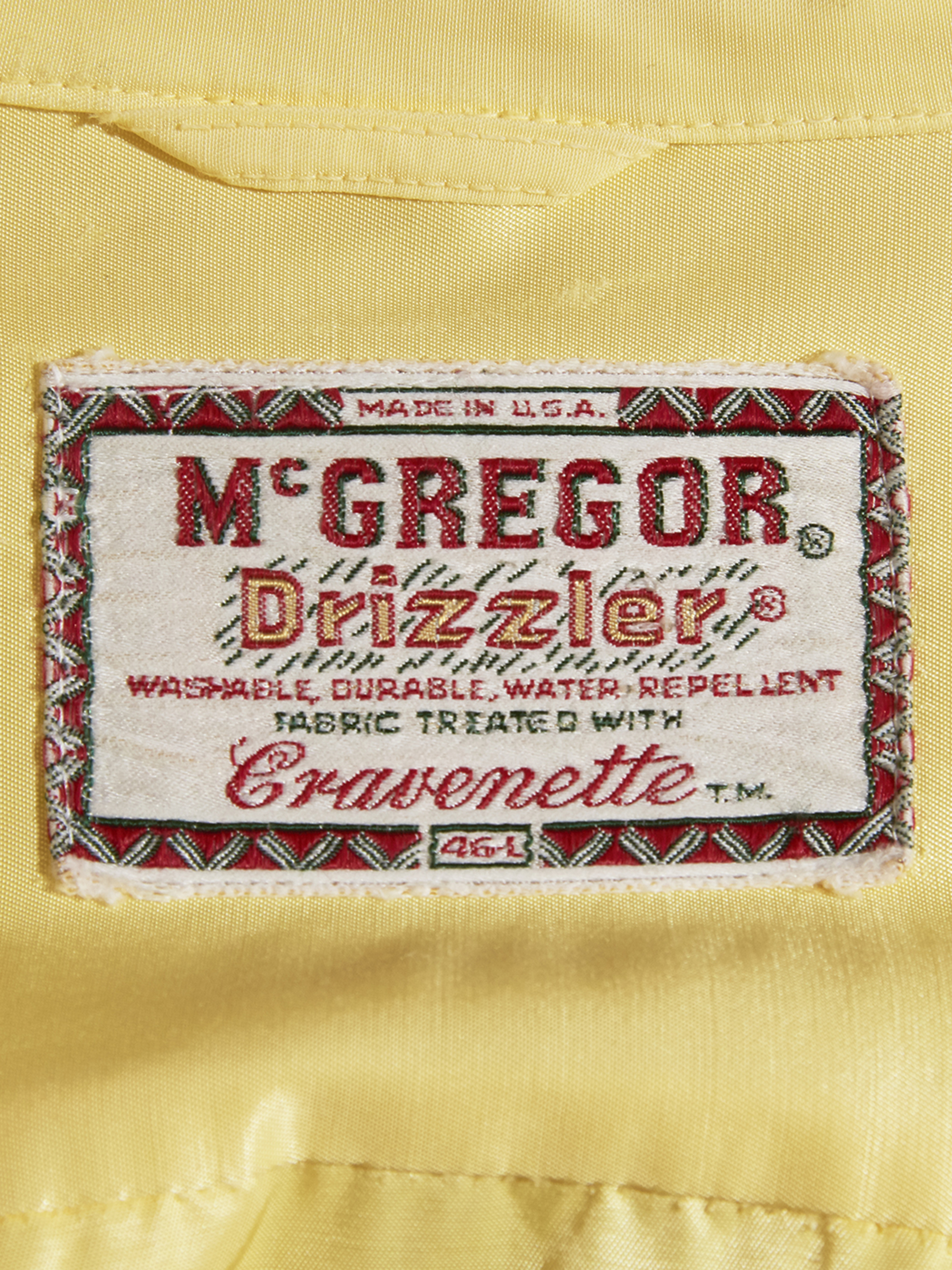 1960s "McGREGOR" drizzler jacket -LEMON YELLOW-