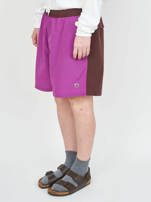 【受注商品】bicolor short pants・PURPLE×BROWN