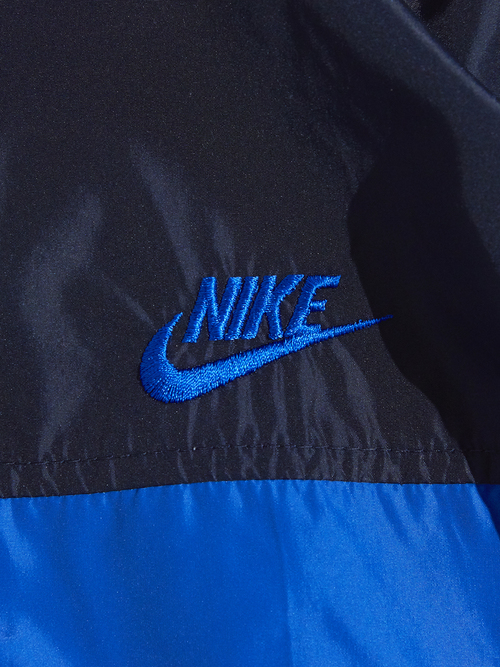 1980s "NIKE" nylon pullover jacket -BLACK-