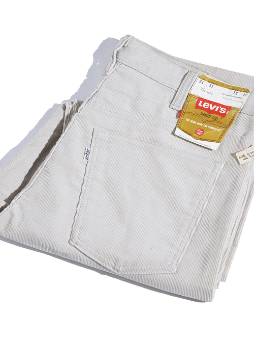NOS 1980s "Levi's" Lot.519-1522 corduroy pants -LIGHT BEIGE-