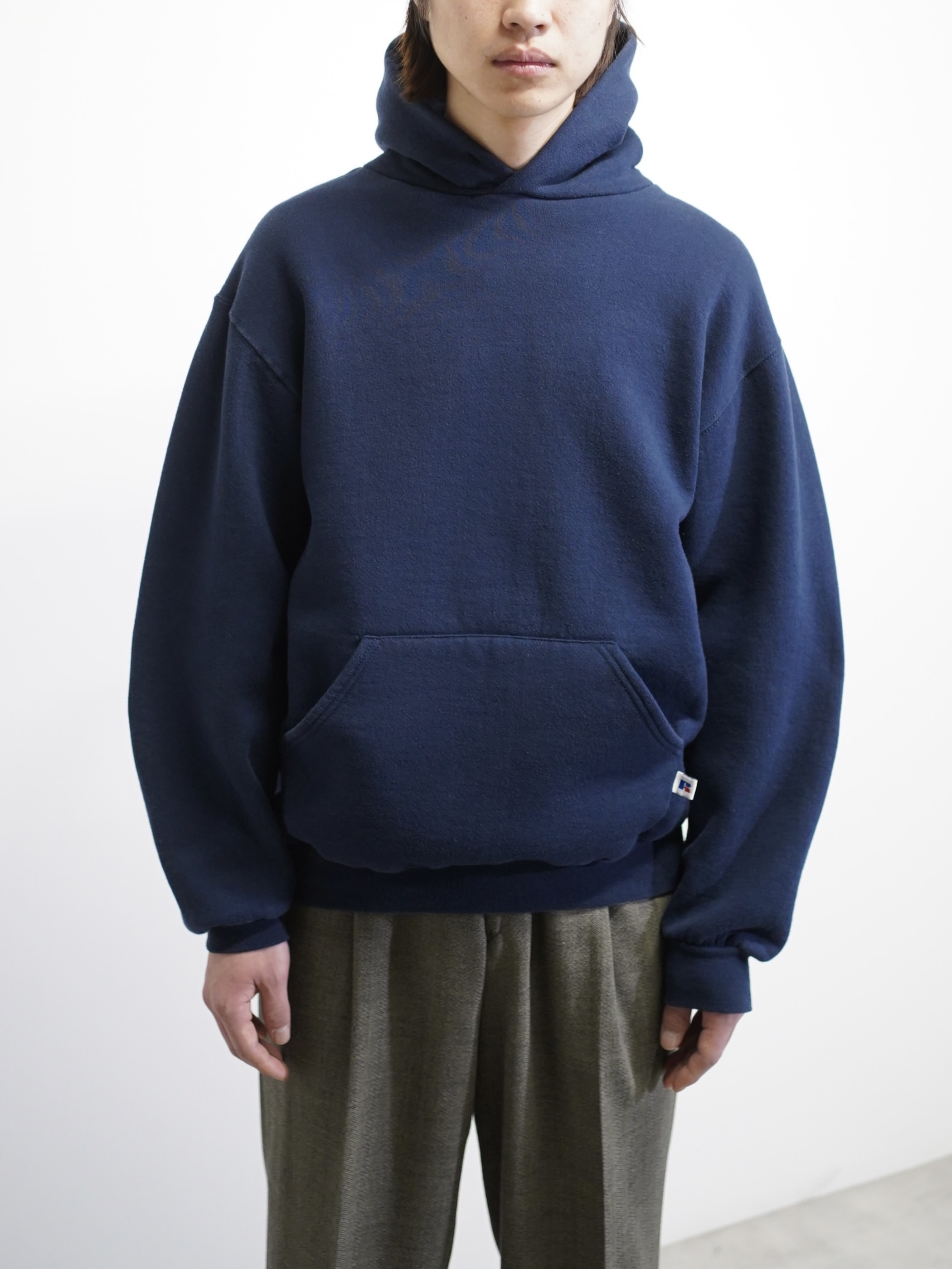 1990's RUSSELL ATHLETIC Plain sweat parka/Made in USA