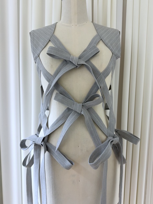 【3月お届け商品】striped ribbon vest