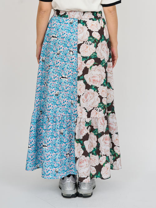 【受注商品】2way wrap skirt・BLUE×BLACK