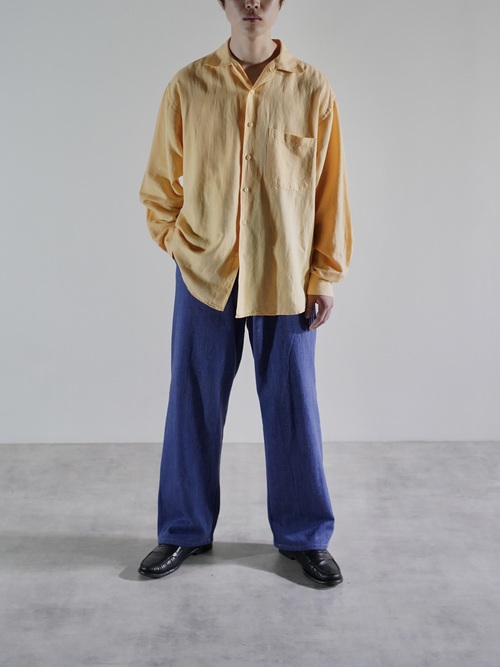 J.RIGGINGS Shark collar Linen cotton shirt