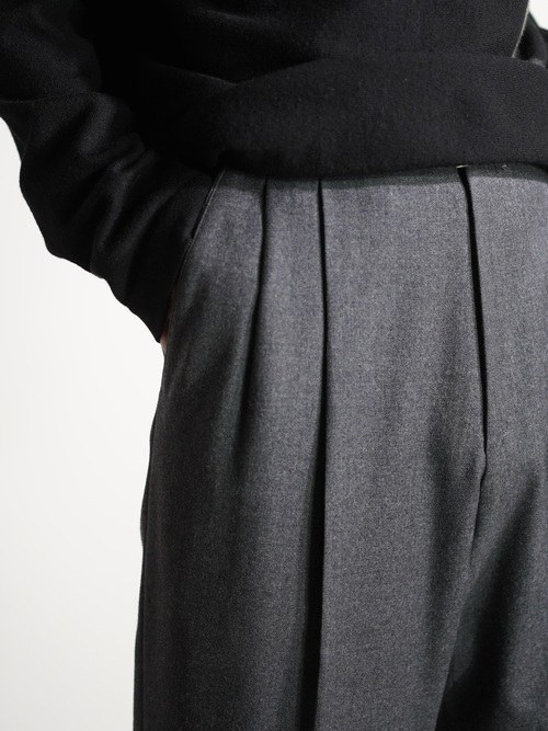 1980's METROPOLITAN VIEW for Litanus Pure virgin wool 2tuck dress trousers/Made in Italy