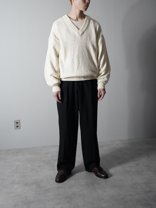 1990's Free Fall Acryl knit v-neck sweater