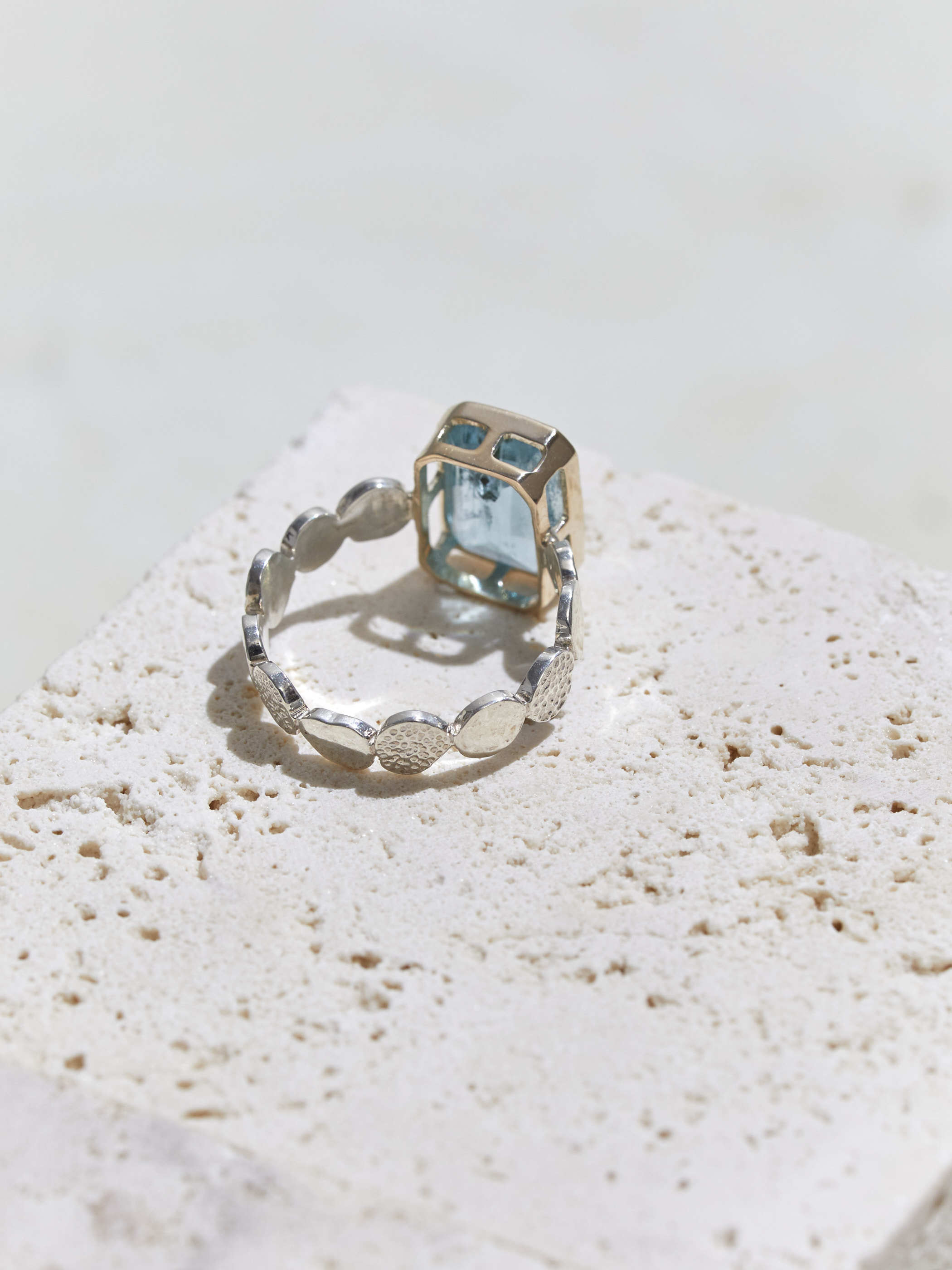 AQUAMARINE SUNSHINE RING