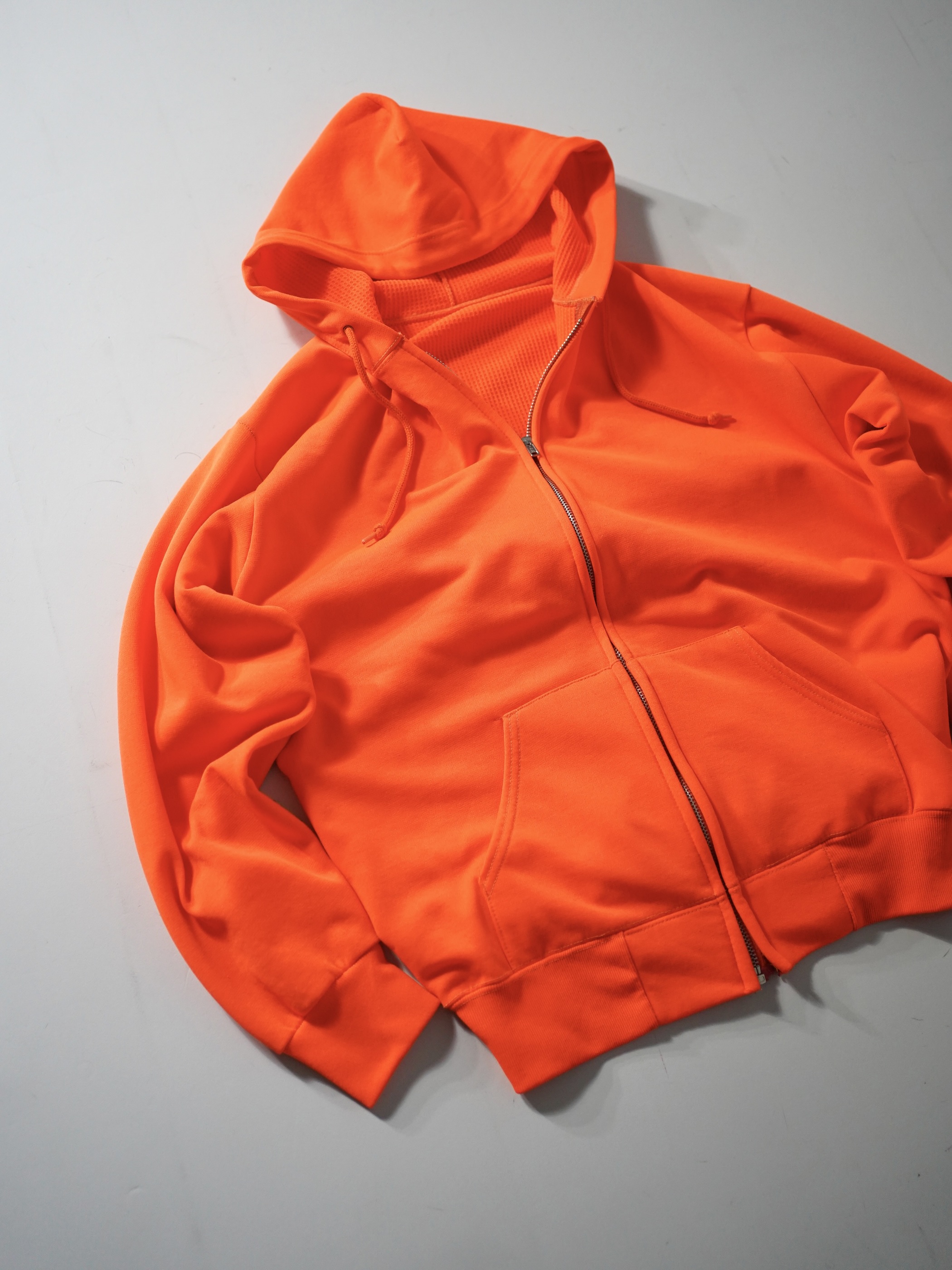 1980's~ Mesh lining poly sweat zip hoodie 