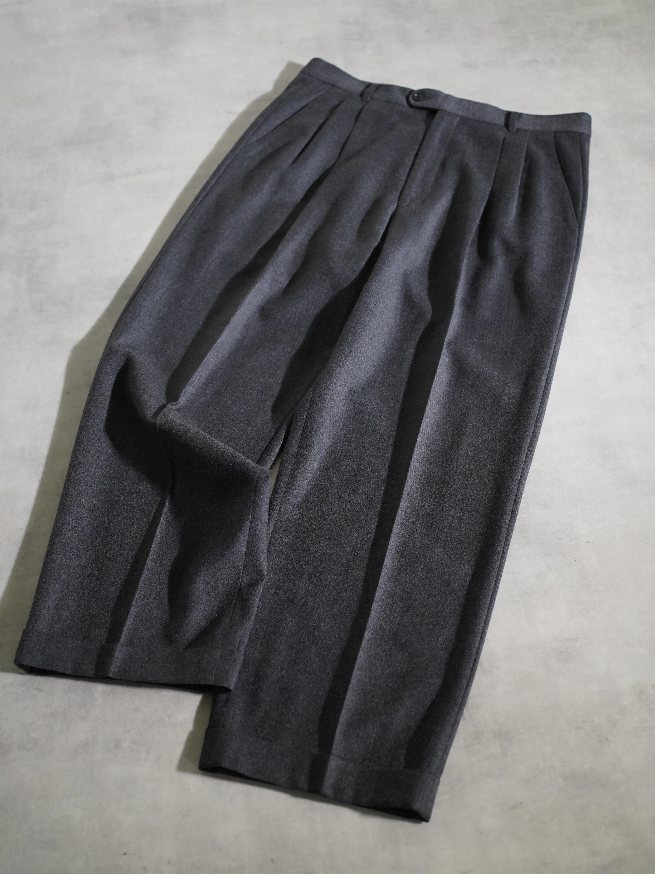 1980's METROPOLITAN VIEW for Litanus Pure virgin wool 2tuck dress trousers/Made in Italy