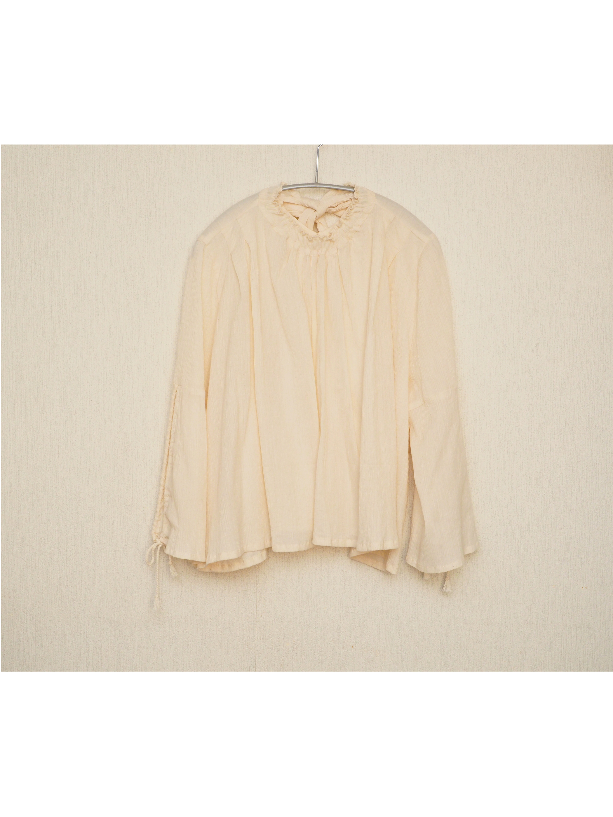 Organic cotton Crape Natural dye blouse バッククローズバージョン