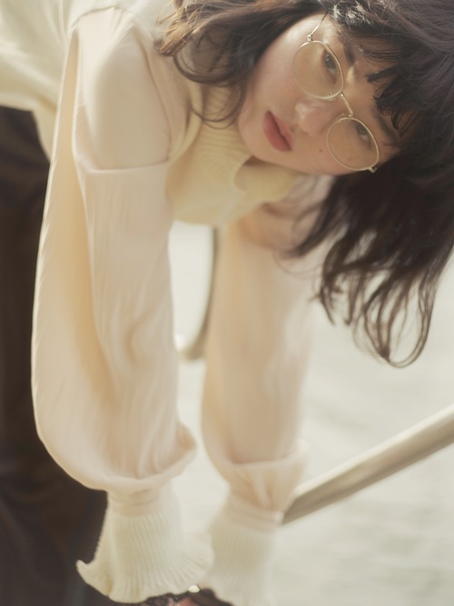 YUKI SHIMANE / ユキシマネ | 2022AW | Bishop Sleeve knit tops ビショップ スリーブ ニット | F | ナチュラル | レディース YUKI SHIMANE / ユキシマネ | 2022AW | Bishop Sleeve knit tops
