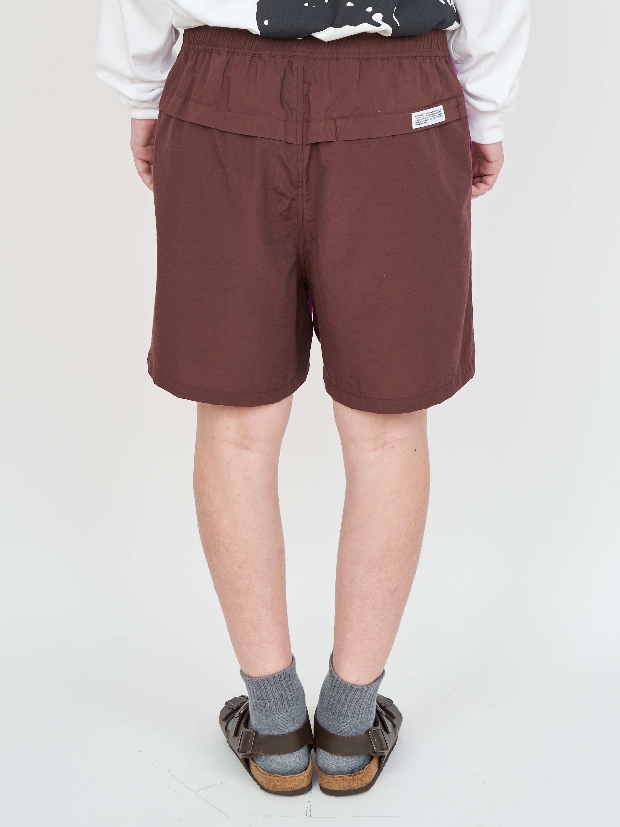 【受注商品】bicolor short pants・PURPLE×BROWN