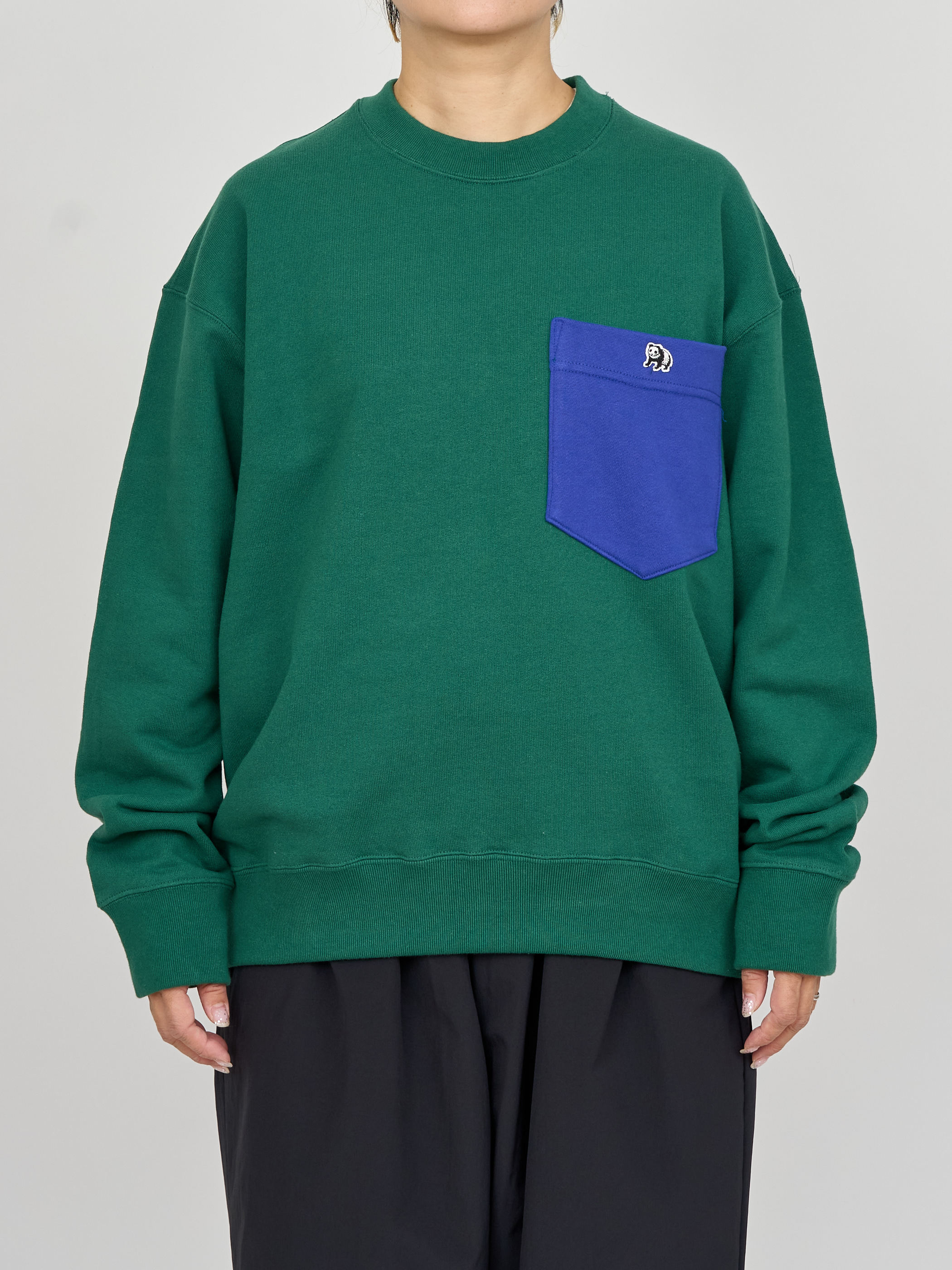 【受注商品】big pocket sweat shirt・GREEN