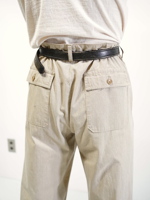 00's BANANA REPUBLIC Cotton stripe trousers / Made in India