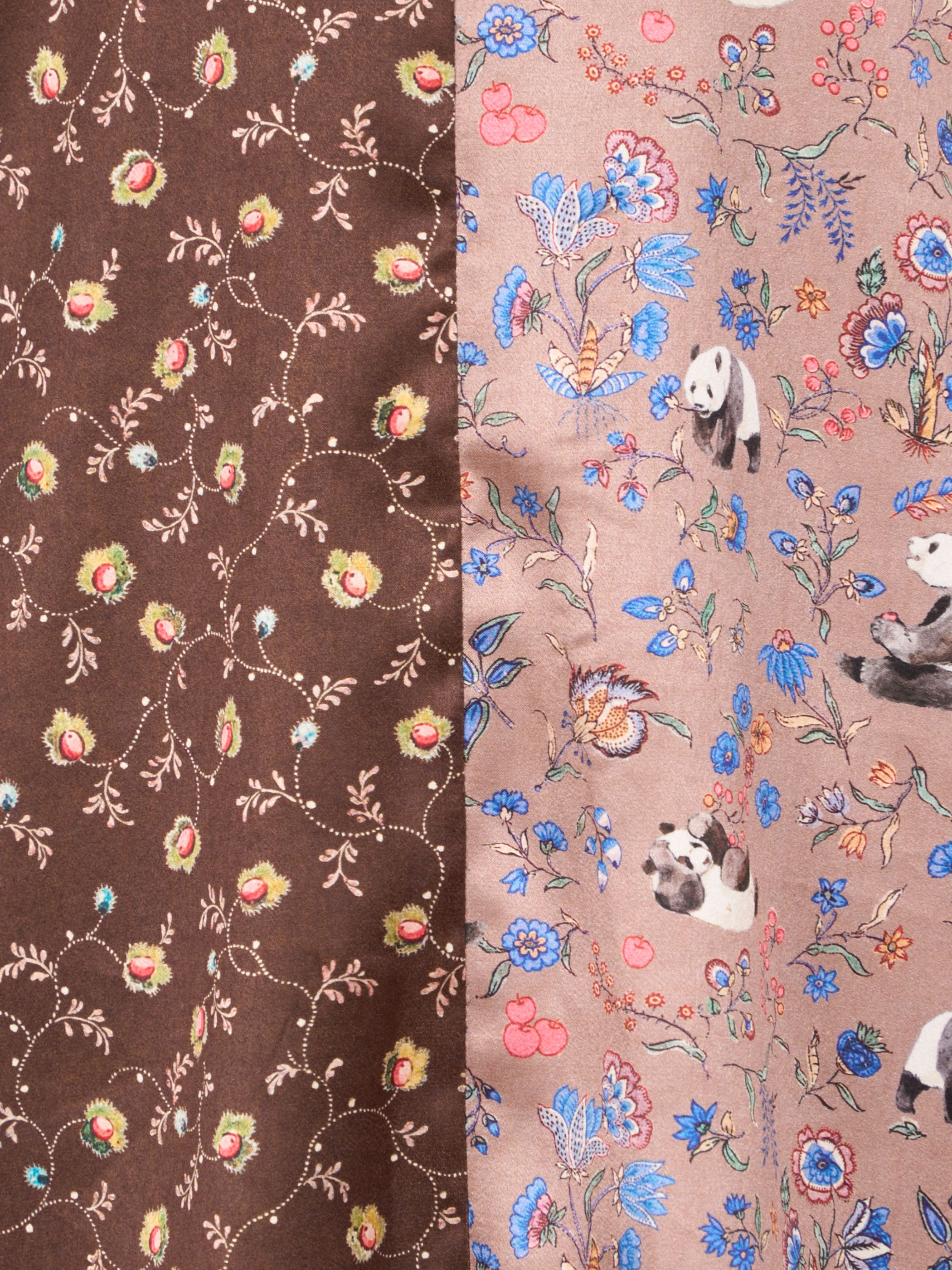 【受注商品】panda printed dress・BROWN×BEIGE