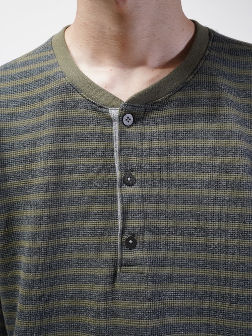 00's BANANA REPUBLIC henry border thermal cut sew