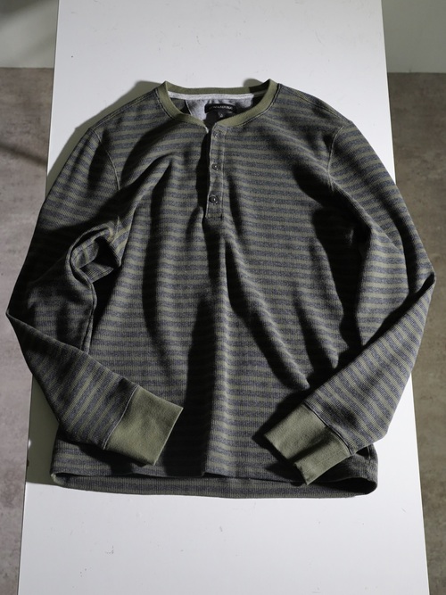 00's BANANA REPUBLIC henry border thermal cut sew