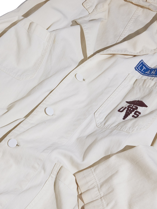 1950s "unknown" cotton shop coat -WHITE- <SALE¥24000→¥19200>