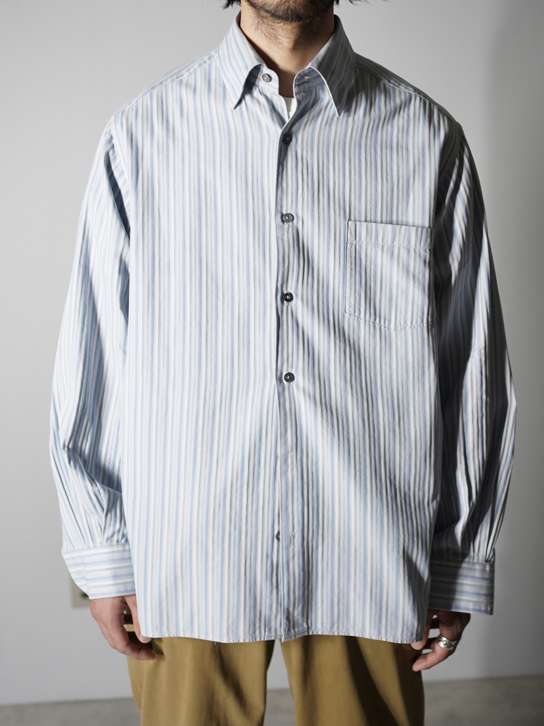 Ermenegildo Zegna Cotton 隠しB.D. dress shirt / Made in Italy