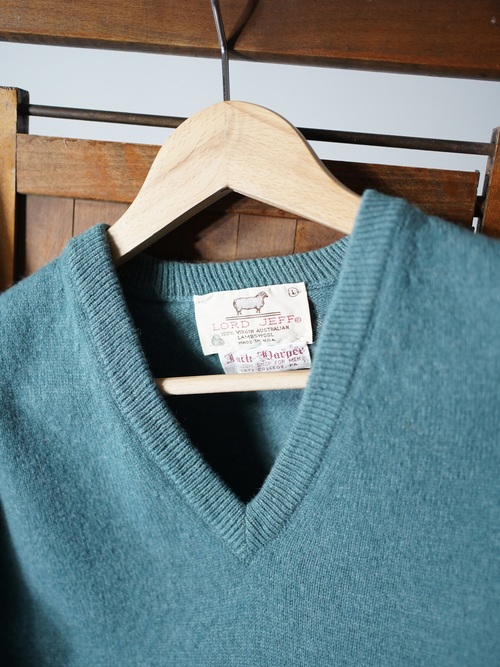 1970-80's LORD JEFF Virgin Australian lambs wool knit vest / Made in USA